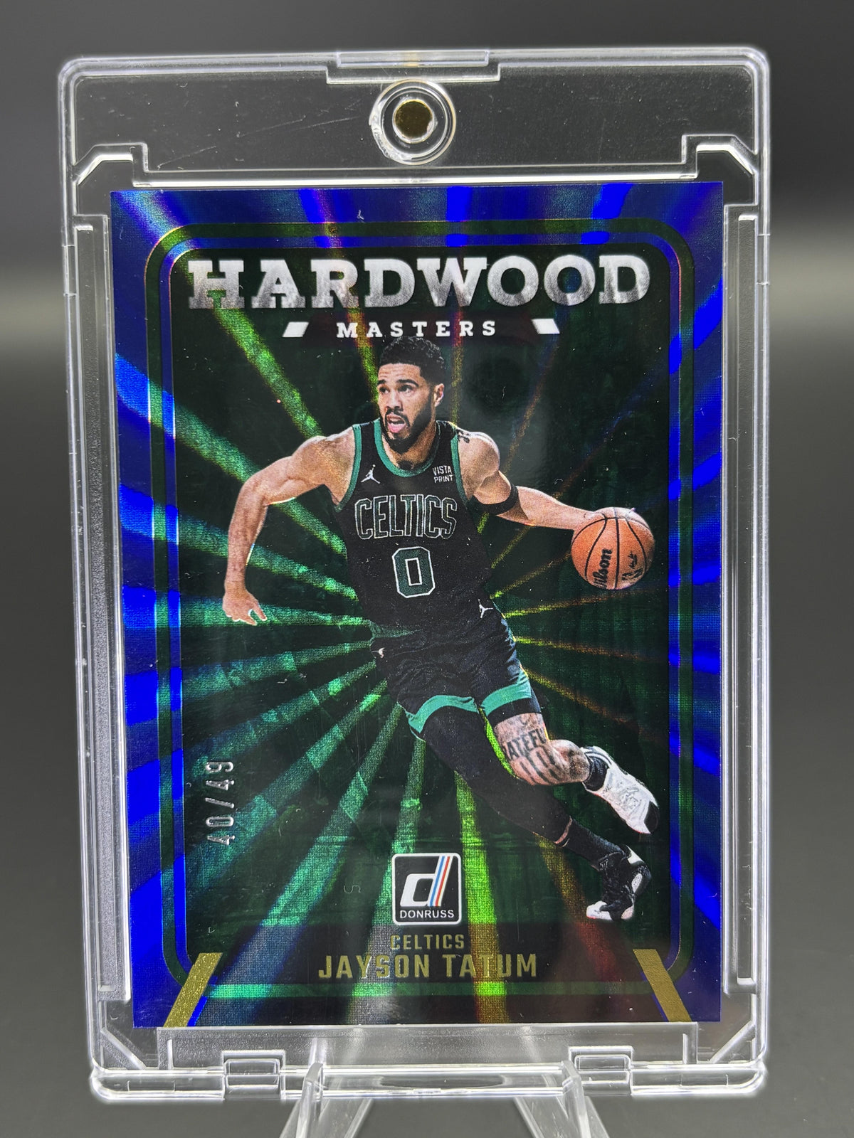 2024-25 Donruss #8 Jayson Tatum Hardwood Masters Holo Blue Laser #/49