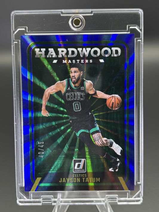 2024-25 Donruss #8 Jayson Tatum Hardwood Masters Holo Blue Laser #/49