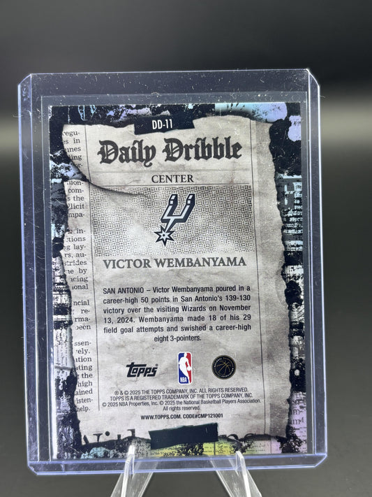 2025-26 Topps #DD-11 Victor Wembanyama The Daily Dribble