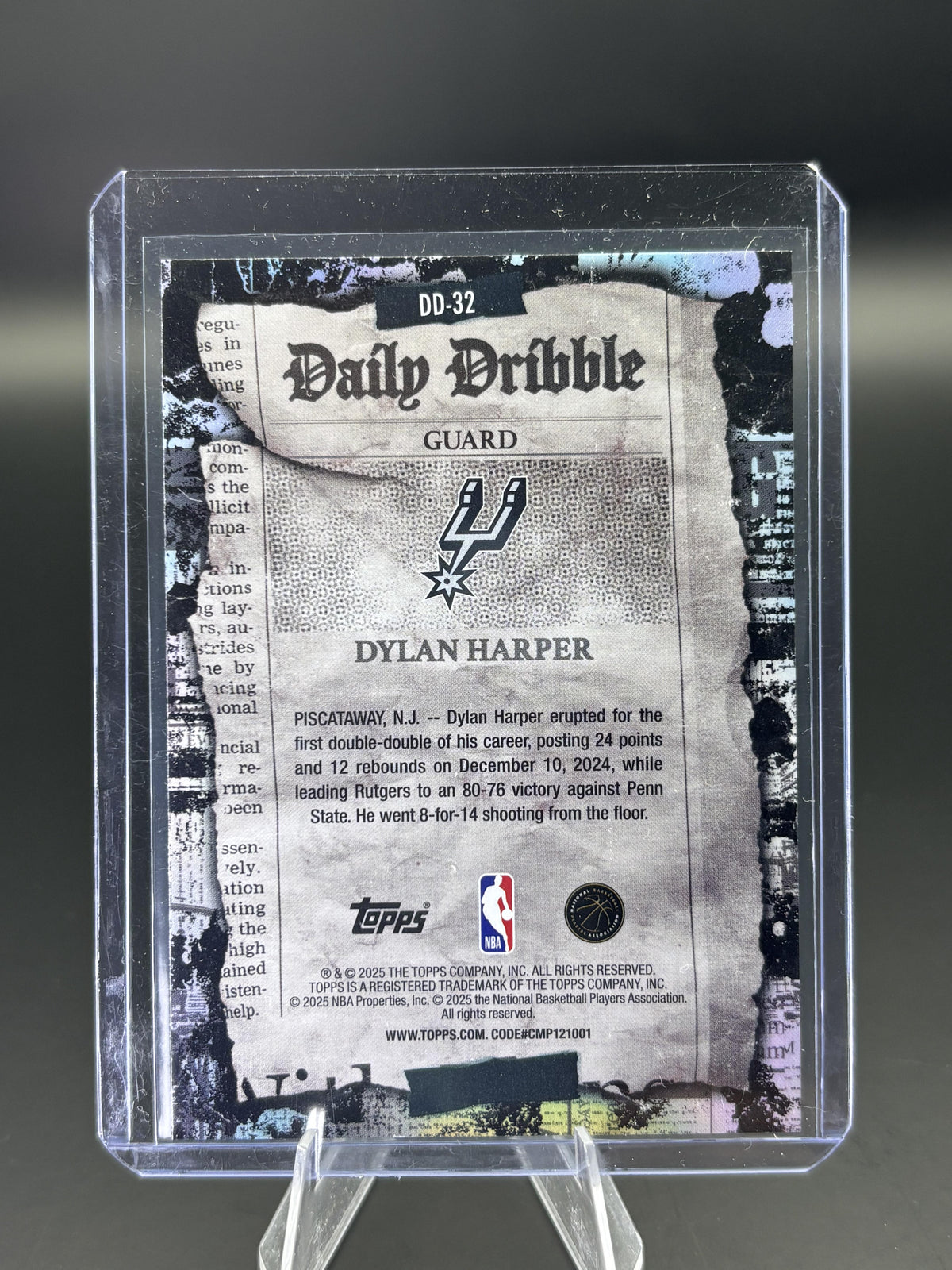 2025-26 Topps #DD-32 Dylan Harper The Daily Dribble