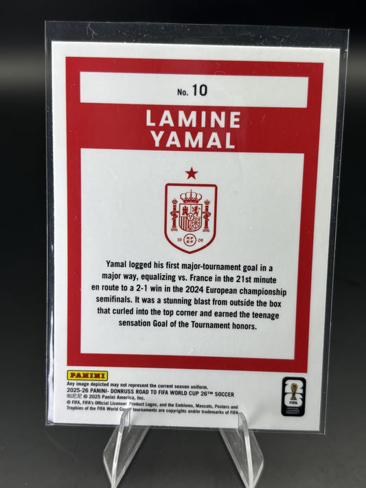 2025-26 Donruss Road to FIFA World Cup #10 Lamine Yamal Optic