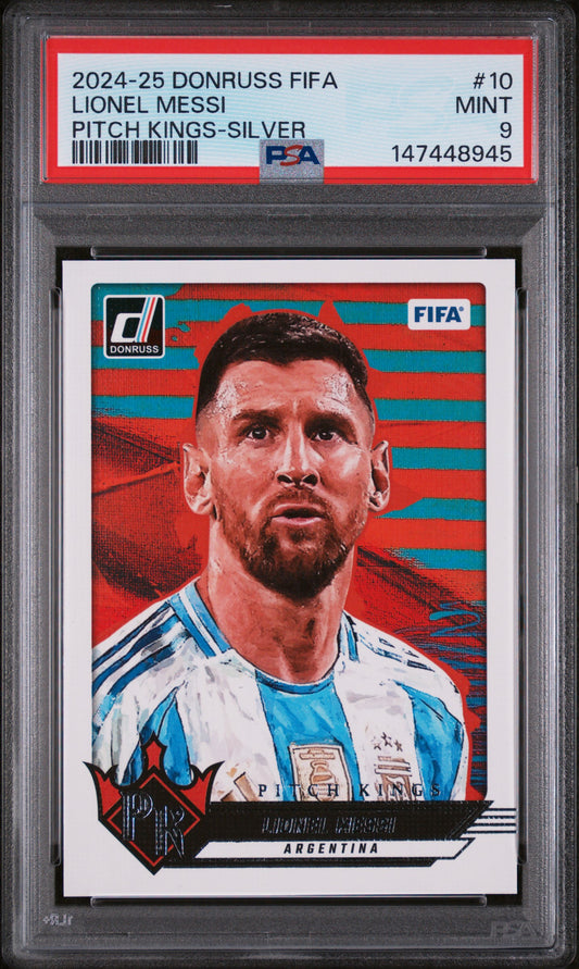 2024-25 Panini Donruss Fifa #10 Lionel Messi Pitch Kings-Silver PSA 9