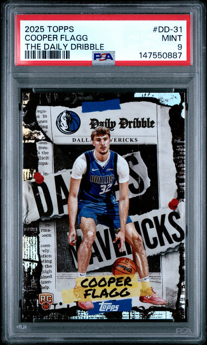 2025 Topps The Daily Dribble #DD-31 Cooper Flagg PSA 9