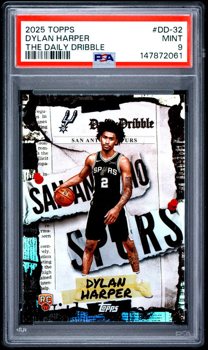 2025 Topps The Daily Dribble #DD-32 Dylan Harper PSA 9