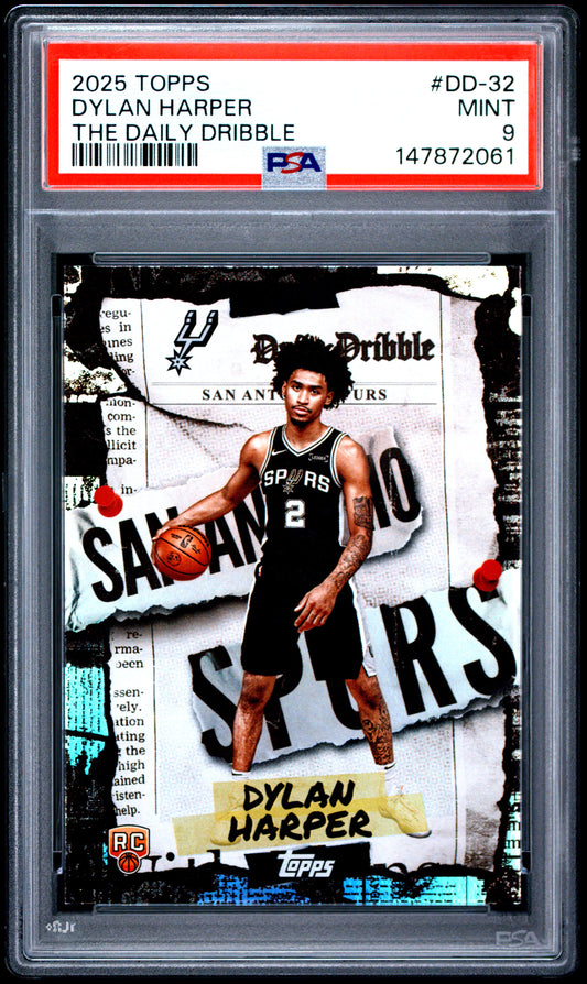 2025 Topps The Daily Dribble #DD-32 Dylan Harper PSA 9