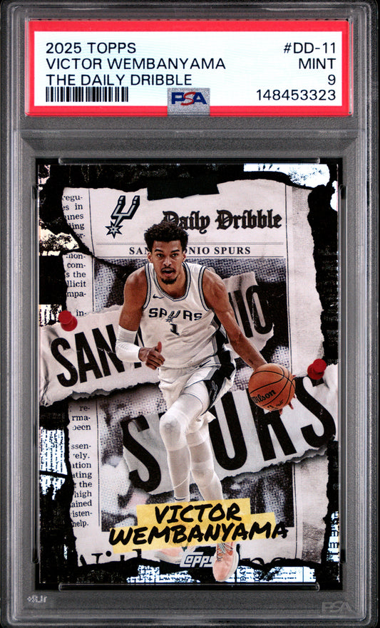 2025 Topps The Daily Dribble #DD-11 Victor Wembanyama PSA 9