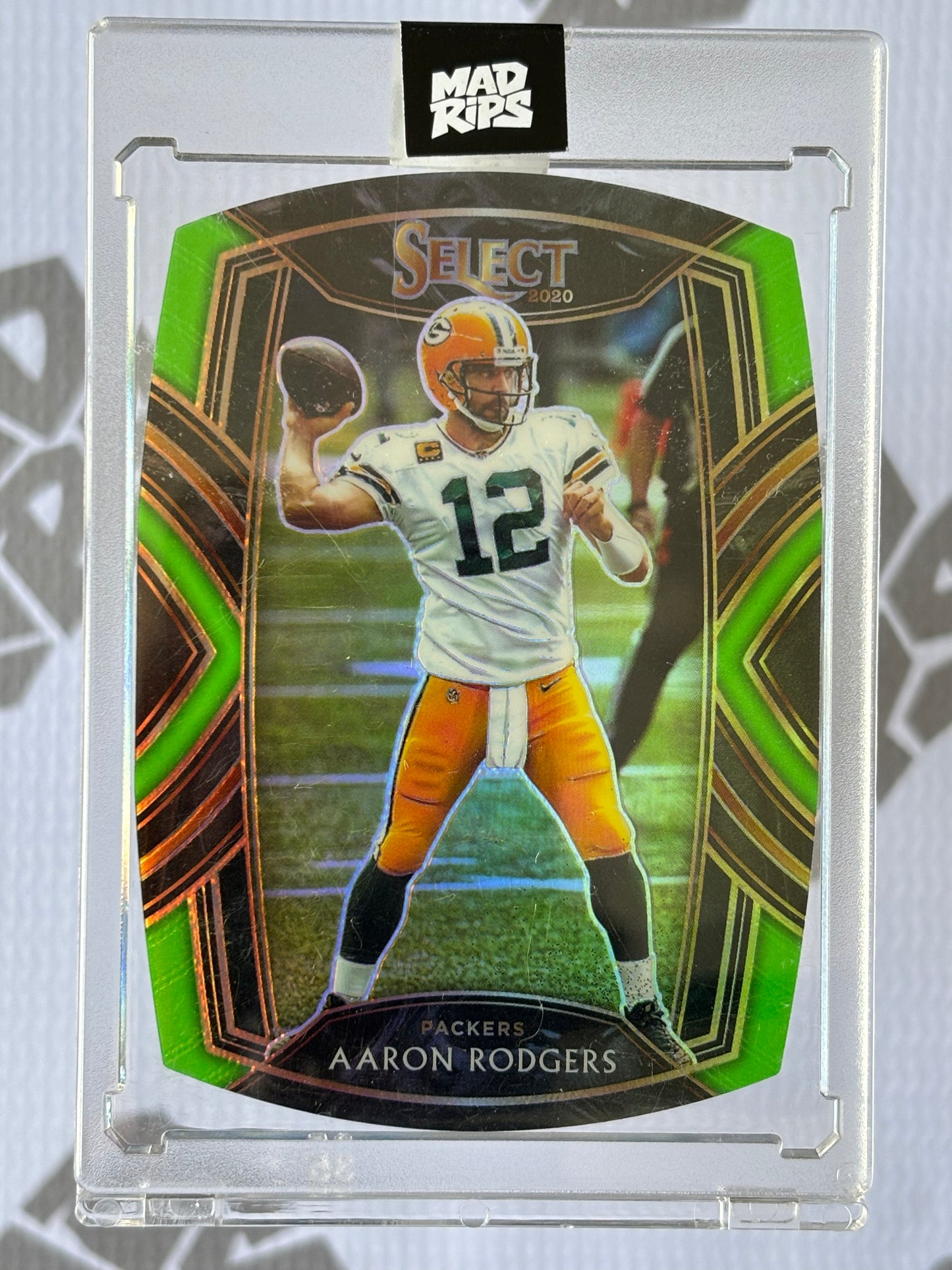 AARON RODGERS – 2020 PANINI SELECT CLUB LEVEL GREEN PRIZM