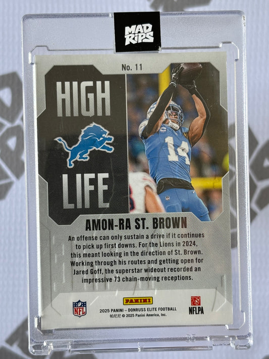 Amon-Ra St. Brown High Life /99 Donruss Elite 2025