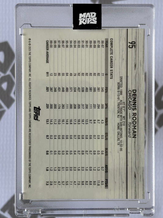 Dennis Rodman Topps Chrome Chicago Bulls Parallel Numerada /299