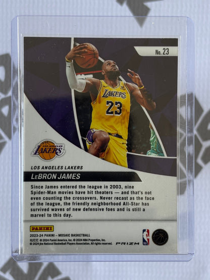 LeBron James Elevate Insert – 2023-24 Panini Mosaic Basketball – Los Angeles Lakers