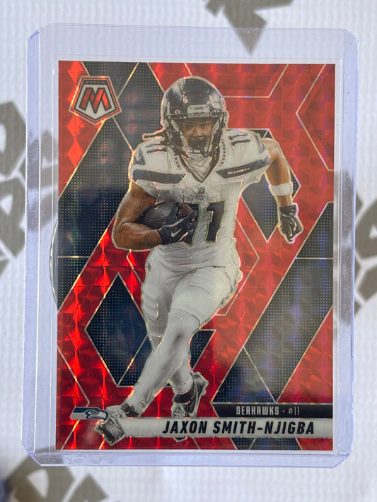 Jaxon Smith-Njigba Red Mosaic Prizm – Seattle Seahawks