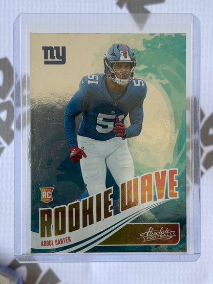 2025 Panini Absolute Football – Abdul Carter Rookie Wave RC (RW-ACR) | New York Giants