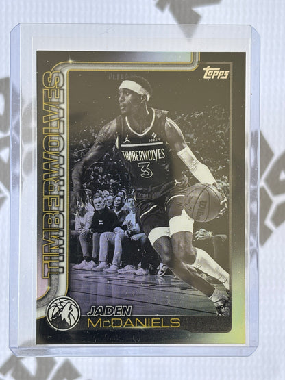 Jaden McDaniels – 2025 Topps Basketball Blackout Parallel | Minnesota Timberwolves
