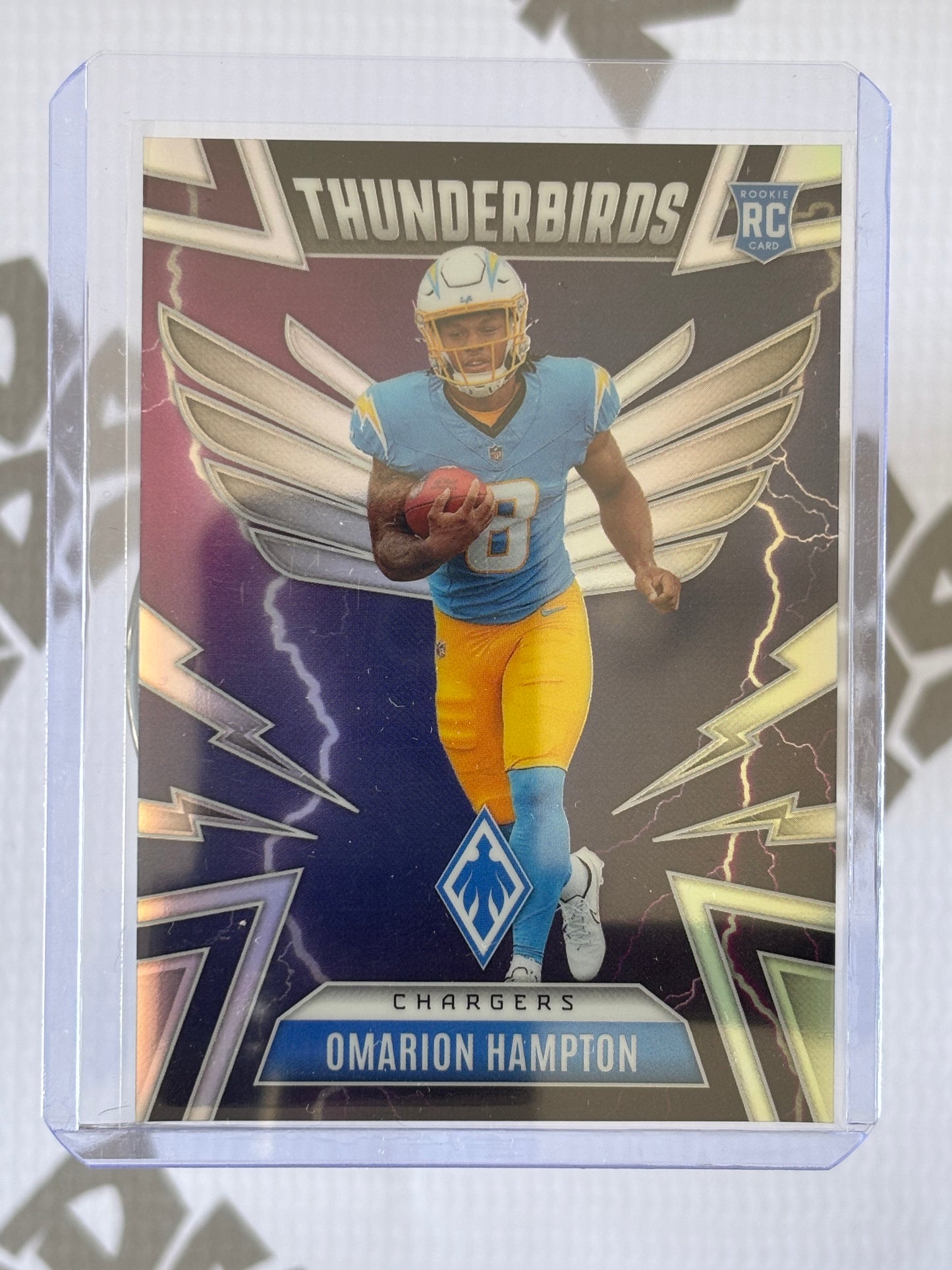 Omarion Hampton Rookie Card 2025 Panini Phoenix Football  – Los Angeles Chargers