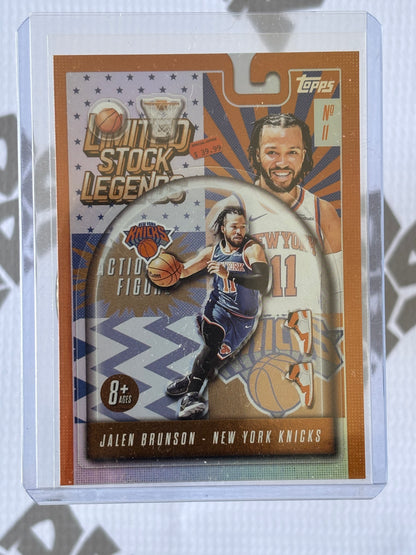 Jalen Brunson – Stock Legends Insert Card | 2025 Topps Basketball