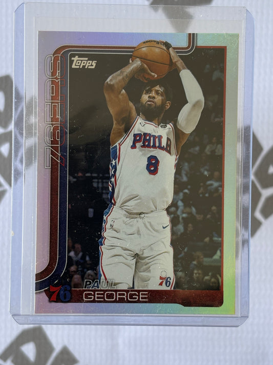 Paul George – 2025 Topps Flagship Basketball #23 Rainbow Foil Parallel | Philadelphia 76ers