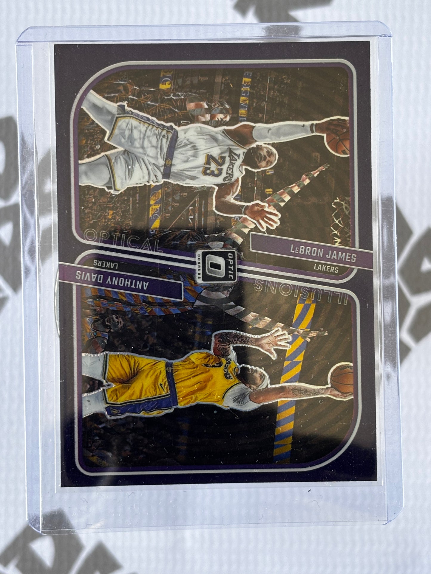 LeBron James &amp; Anthony Davis – 2023-24 Donruss Optic Illusions | Lakers Duo