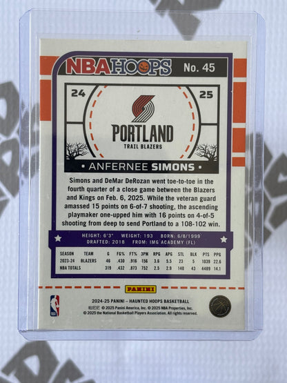Anfernee Simons – 2024-25 Panini Haunted Hoops Base (Portland Trail Blazers)