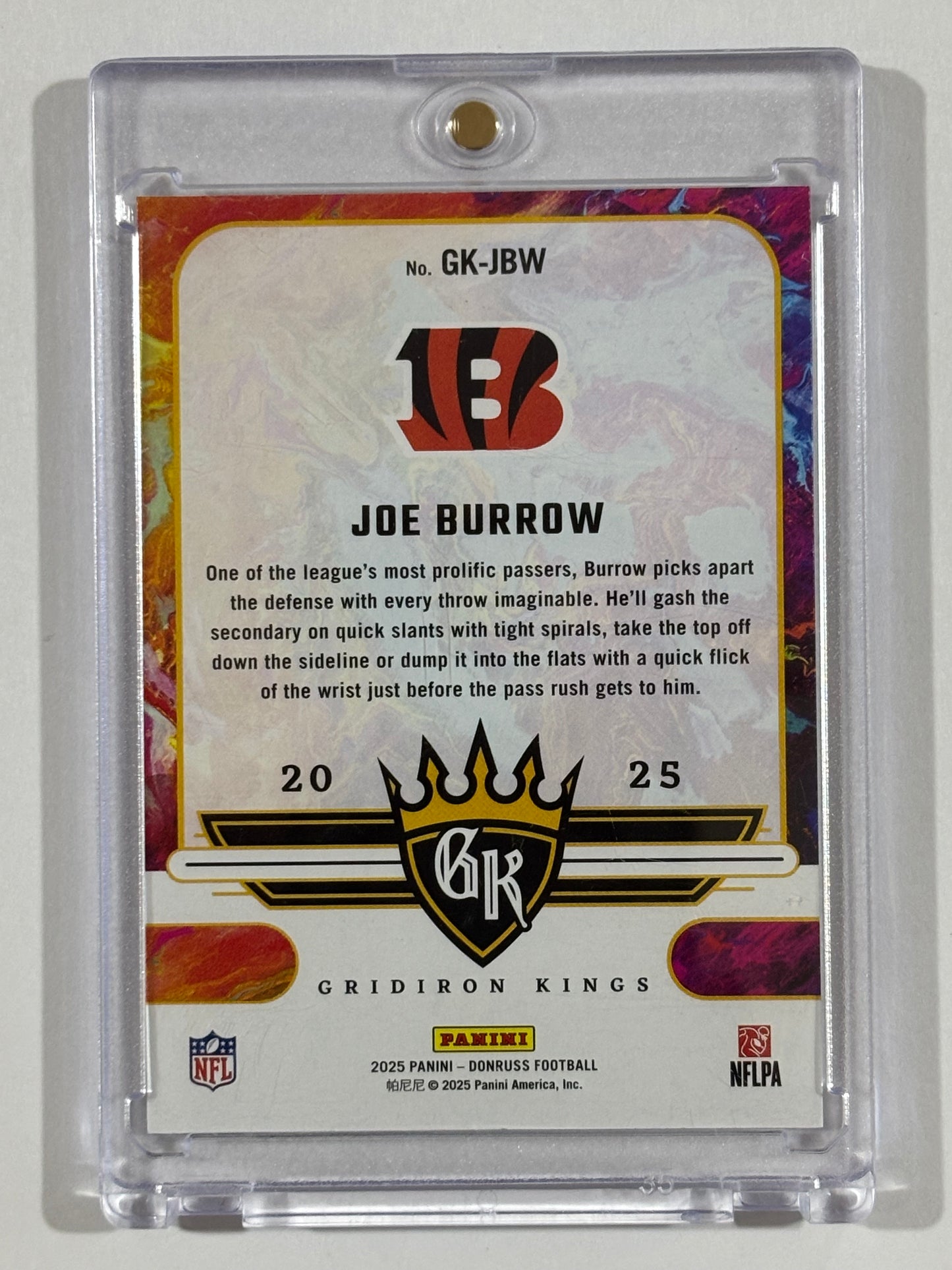 2025 Donruss #GK-JBW Joe Burrow Gridiron Kings