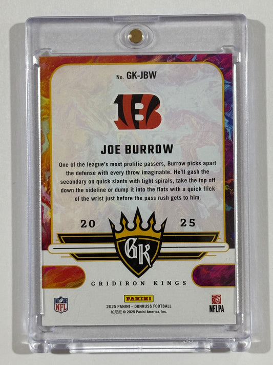 2025 Donruss #GK-JBW Joe Burrow Gridiron Kings