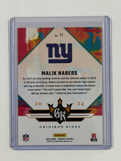 2024 Donruss #11 Malik Nabers Rookie Gridiron Kings