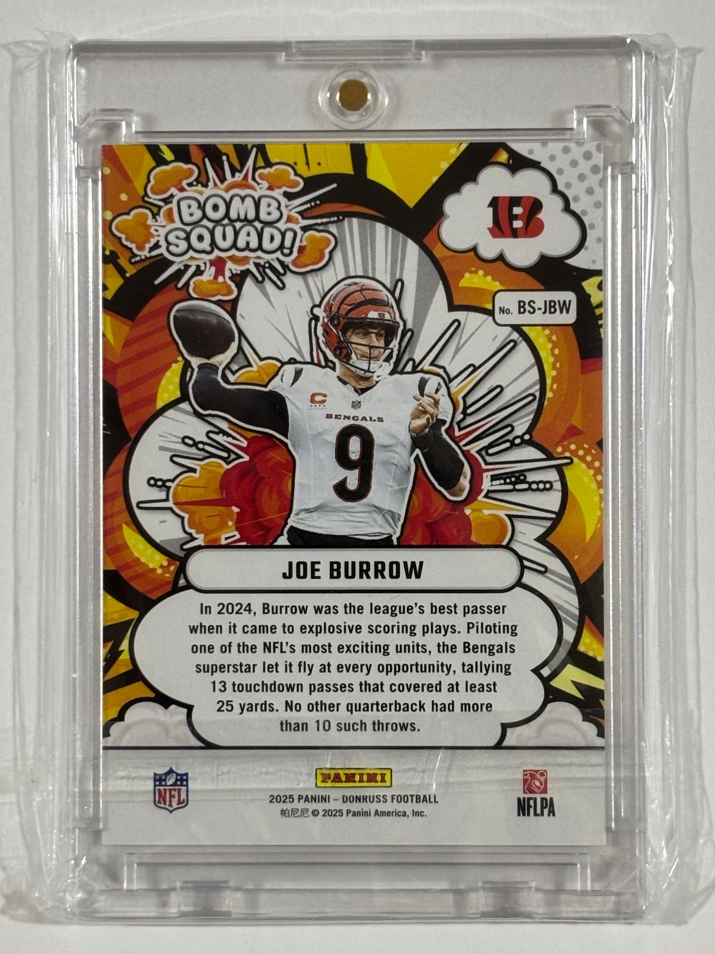 2025 Donruss #BS-JBW Joe Burrow Bomb Squad