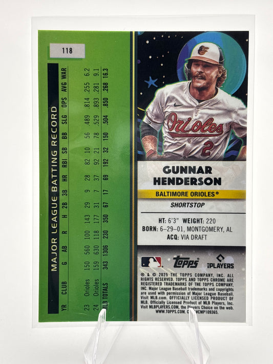 2025 Topps Chrome Cosmic #118 Gunnar Henderson