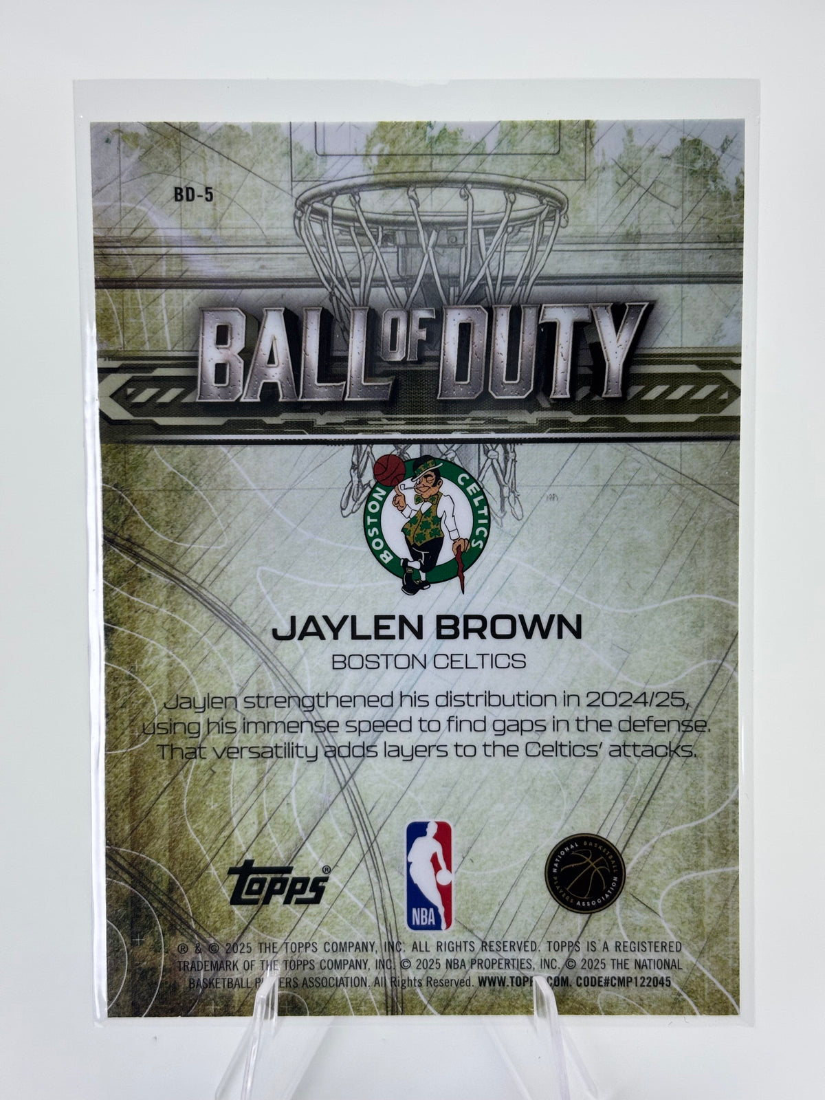 2025-26 Topps Chrome #BD-5 Jaylen Brown Ball of Duty