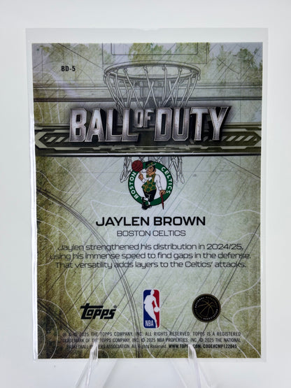 2025-26 Topps Chrome #BD-5 Jaylen Brown Ball of Duty