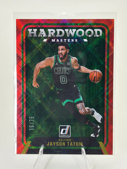 2024-25 Donruss #8 Jayson Tatum Hardwood Masters Diamond Red #/75