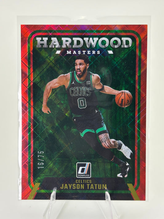 2024-25 Donruss #8 Jayson Tatum Hardwood Masters Diamond Red #/75