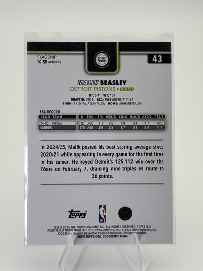 2025-26 Topps #43 Malik Beasley Blackout