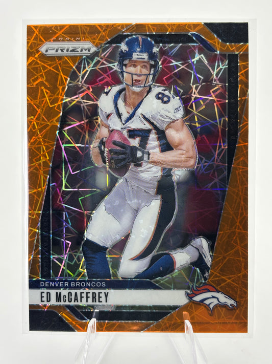 2024 Panini Prizm #90 Ed McCaffrey Orange Lazer
