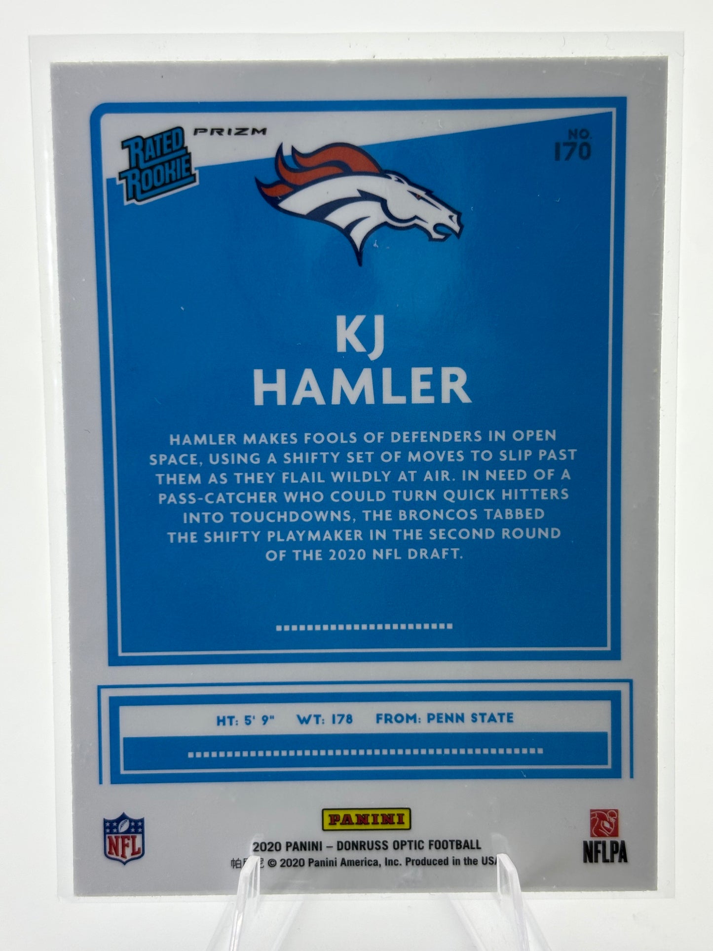 2020 Donruss Optic #170 KJ Hamler Purple Shock