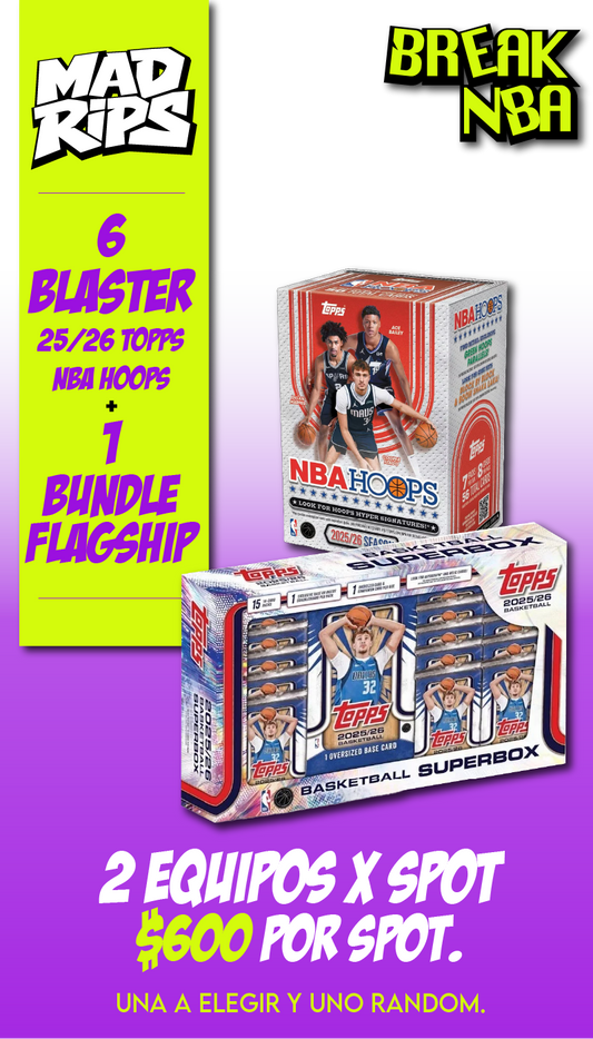 Break NBA Hoops + Flagship – Septiembre 2026 | Elige tu Equipo (30 disponibles / 15 Spots)