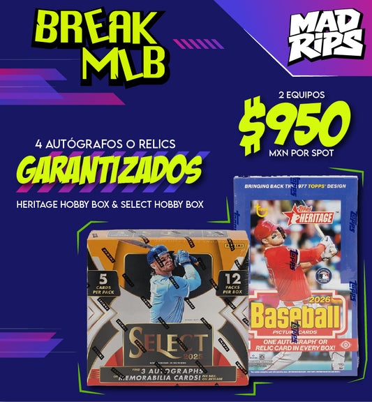 MLB NIGHT BREAK | Topps Heritage 2026 + Select 2025 + PSA Giveaway | 14 Spots