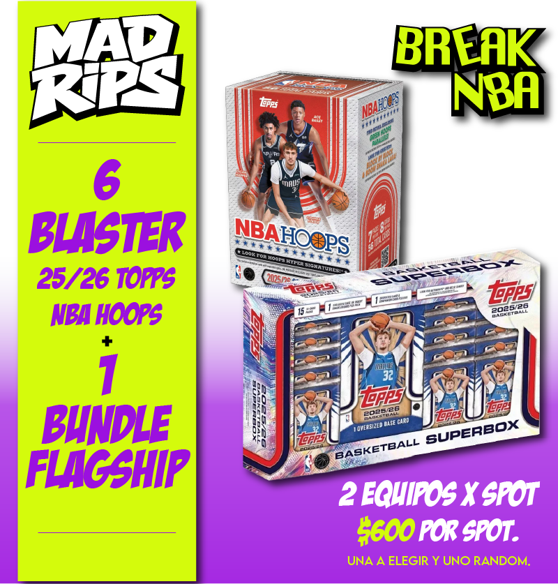Break NBA Hoops + Flagship – Septiembre 2026 | Elige tu Equipo (30 disponibles / 15 Spots)