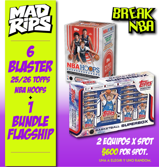 Break NBA Hoops + Flagship – Septiembre 2026 | Elige tu Equipo (30 disponibles / 15 Spots)
