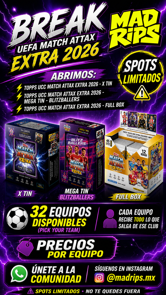 BREAK | UEFA Match Attax Extra 2026 | Pick Your Team | X Tin + Mega Tin Blitzballers + Full Box