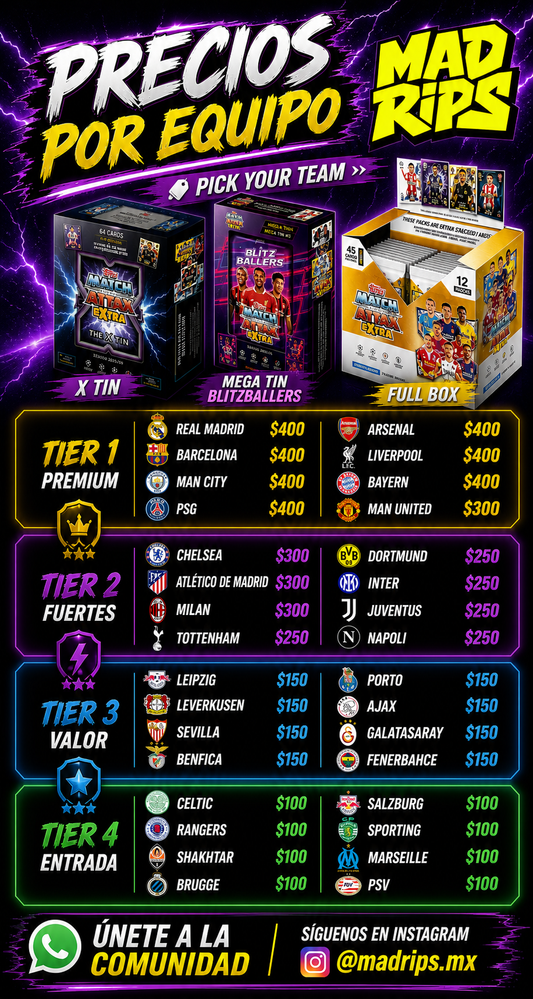 BREAK | UEFA Match Attax Extra 2026 | Pick Your Team | X Tin + Mega Tin Blitzballers + Full Box